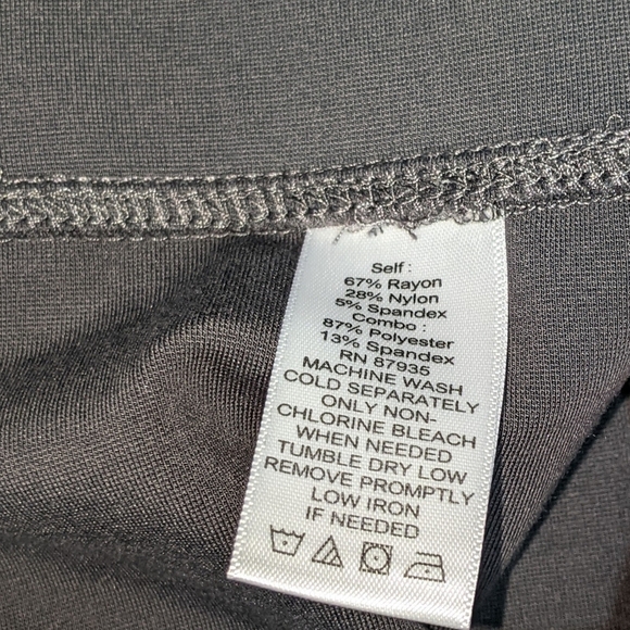 LOGO By Lori Goldstein Dark Gray Stretch Pull-on Pants Leggings Size XL EUC - Picture 6 of 6